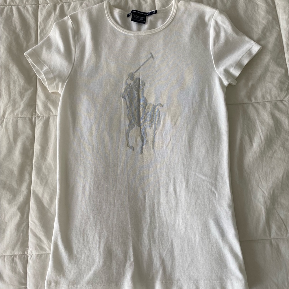 White Ralph Lauren golf top